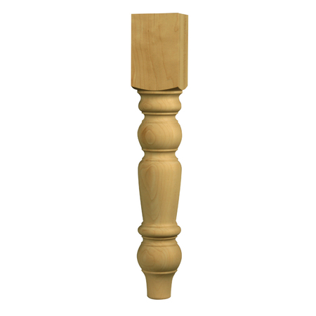 OSBORNE WOOD PRODUCTS 18 x 3 Country Bench Leg in Alder 1329A